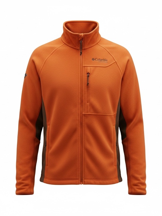 Columbia Other - Columbia Titanium Orange Full-Zip Fleece Jacket